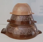 PYREX Cinderella Nesting Mixing Bowls Set of 3 Woodland 441, 442, 444