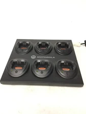 Motorola WPLN4171AR 6 Unit Walkie Talkie Radio Charger Port For Cp 200, WORKING