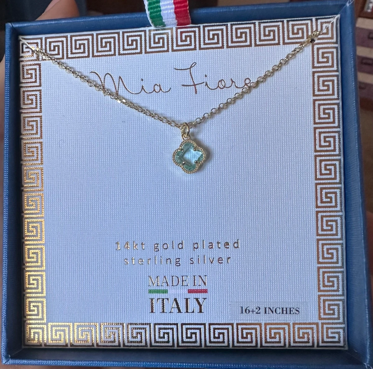 5mm Brillante Taglio Finto Rubino Fiore Ciondolo Collana 14K Placcato Oro Giallo