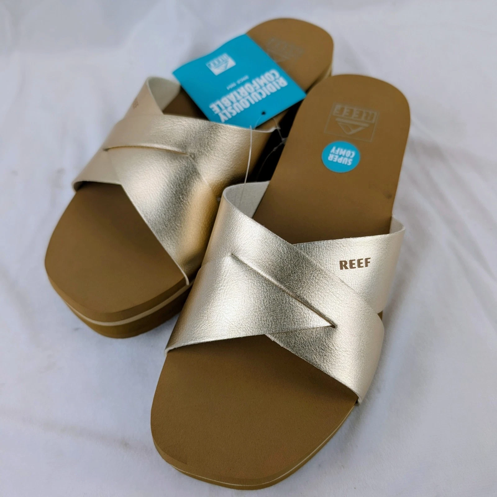 REEF Women's Hali Hi X-Slide Champagne Size 7