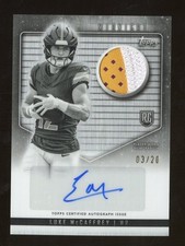 2024 Topps Midnight Luke McCaffrey #RJA-LM Equinox Auto Relic 03/20 RC