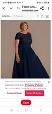 Oleg Cassini Marine Lace Chiffon Mother of the Bride Dress Plus Size 22W