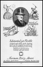 1924 Norman Perry Moore Illustration New York City Black & White Art Print Ad