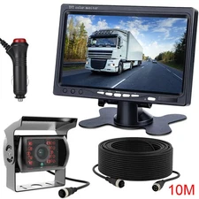 RV Truck Bus Van Car IR Back Up Camera Night Vision System+7" Rear View Monitor
