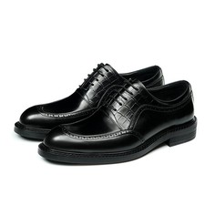 Men's Wingtip Printed Dress Shoes Classic Lace-Up Oxford Business Formal Shoes