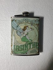 Absinthe Green Fairy Stainless Steel Flask