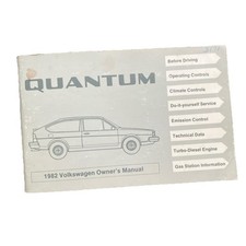 1982 Volkswagen Vw Quantum Owners Manual Original Literature Guide Book 1982 Volkswagen Vw Quantum Owners Manual Original Literature Guide Book