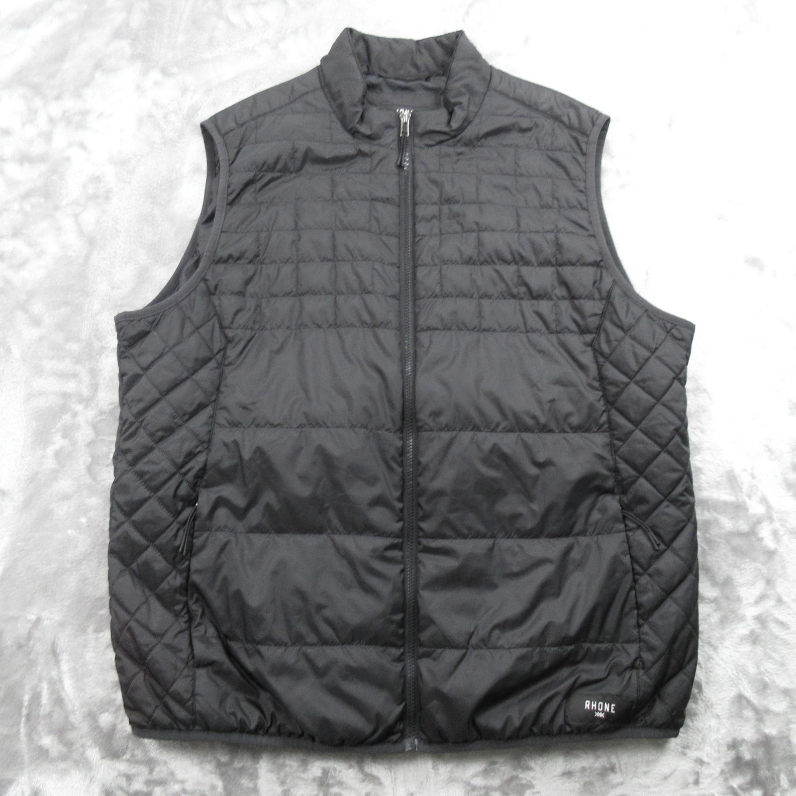 Rhone Flagstone Vest Men 2XL Black Quilted Puffer Full Zip Insulated Lightweight