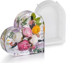 Large Heart Resin Mould - Deep Silicone Flower Preservation for Resin Casting |