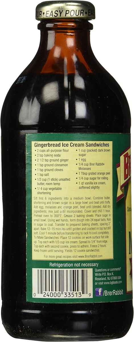 Brer Rabbit Full Flavor All Natural Unsulphured Molasses (Pack of