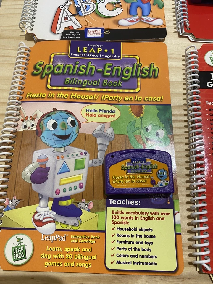 Leapfrog LeapPad Plus Writing LOT 4 Books and Games + Extras READ - TESTED Works - Image 4 of 4