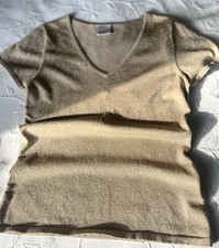 Beautiful Next Shimmer Gold Sparkly Split Sleeve Top/jumper. Size sm