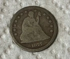 1877 P Seated Liberty Quarter in Circulated Condition