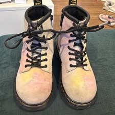 Dr. Martens Air Wair Boots Toddler Size US 9 Side Zip Tie Dye Suede 1460T