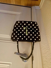 Black & White Polka Dot Makeup Bag with Handl...