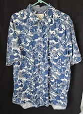 Original Weatherproof Vintage Men's Hawaiian Shirt 100% Cotton XL