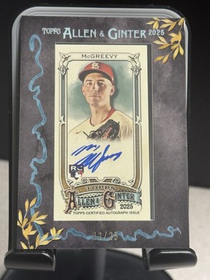 2025 Topps Allen & Ginter - Framed Mini Autographs Michael McGreevy #/25 MA-MMC