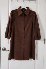 Seven 7 for All Mankind Women's Medium Brown Corduroy Mini Dress Boho Retro