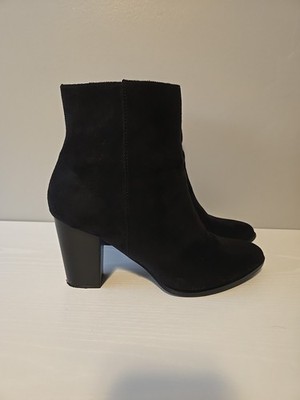 DREAM PAIRS LADIES SIZE 10 SUEDE BLACK ANKLE FASHION ZIPPER  BOOTS ANITA 