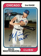 2023 Topps Heritage High Number MILES MASTROBUONI REAL ONE AUTO CUBS RC ROA-MM A