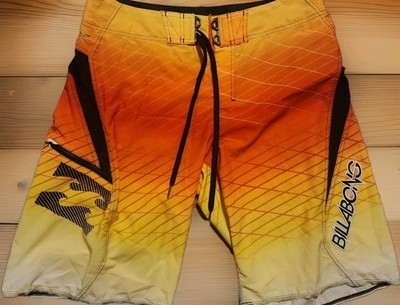 Billabong Platinum Joel Parkinson Mens Board Shorts Trunks 34 Orange Stretch