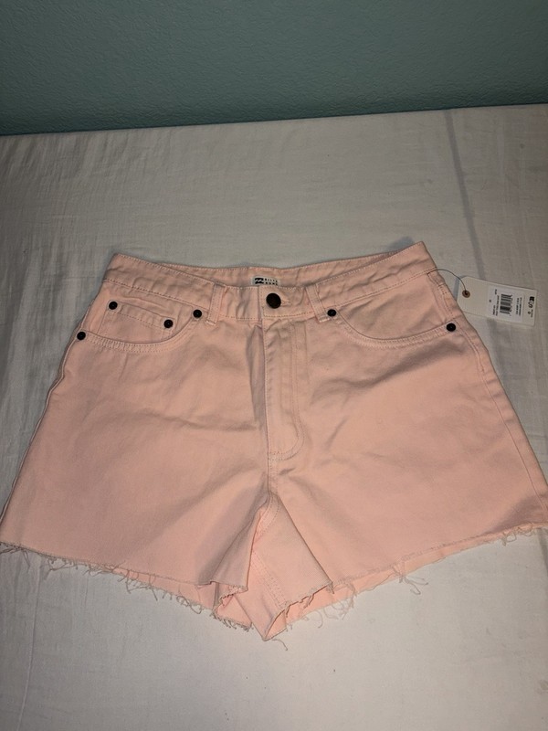 Billabong High Tides Denim Cut Off Shorts Size 30 Dusty Peach NEW W/ Tags $59.95