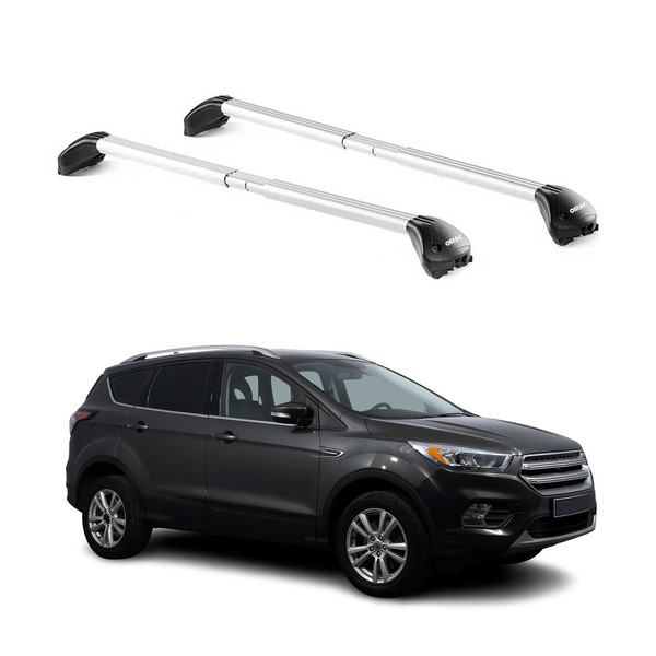 DachträGer GrundtäGer FüR Ford Kuga II 2012-2019 100Kg Aluminium Silber 2X ABE-image