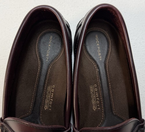 Rockport bequeme DMX Slipper Leder Penny Loafer weinrot burgunderrot Größe 8W gebraucht, in einwandfreiem Zustand - Bild 4 von 14
