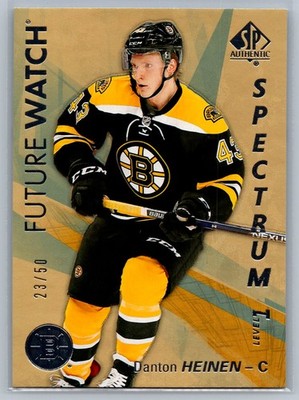 2016-17 SP Authentic #S-69 Danton Heinen Boston Bruins Future Watch Gold #/50