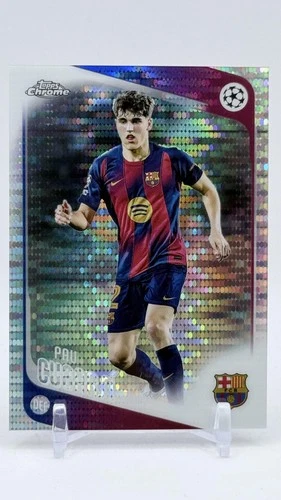 2025-26 Topps Chrome UEFA Club Competitions #183 Pau Cubarsí Pulsar Refractor