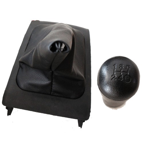 5 Speed Manual Gear Shift Knob w/ Shifter Boot Black For 20052012