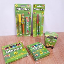 Mike and Ike Scented Candle, Pens, Markers and Crayon Sets. New in Box