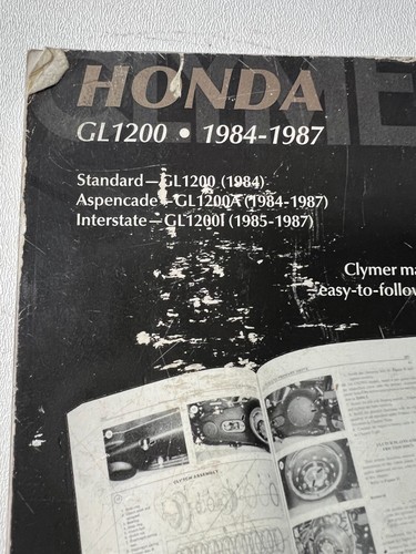 Manual de mantenimiento de reparación de servicio Clymer Honda GL1200 Gold Wing 1984-1987 # M504 - Imagen 3 de 5