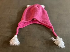 Girls Size 4-7 Pink Winter Hat Kitty Style covers ears by Childrens Place