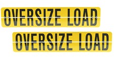 12" x 60" Hinged Aluminum Oversize Load Sign for Trucks - 2 Pack