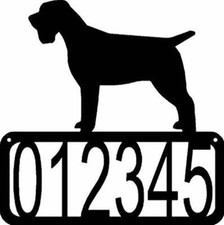 Wirehaired Pointing Griffon Dog House Address Sign - Made in USA