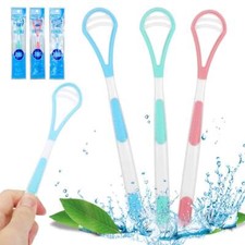 3PCS Tongue Scraper Cleaners-Oral Hygiene Tool Fresh Breath For Adults/Kids 2025