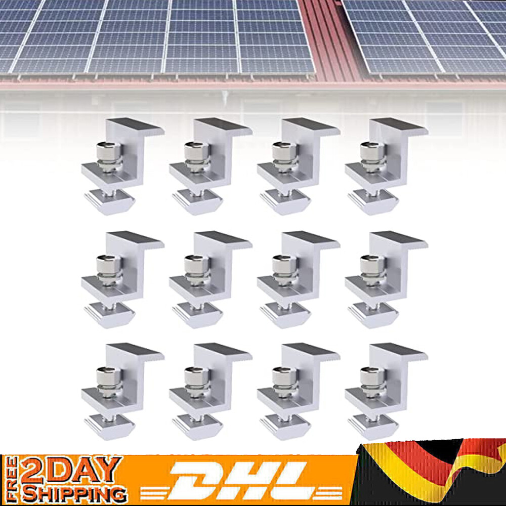 Solarmodul Halterung Endklemme Kit,4 Stück Halter  Produktbild-Vorschau 9