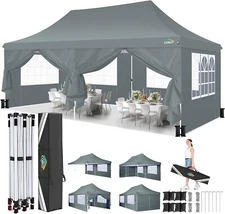 COBIZI 10x20 Pop up Canopy Outdoor Instant Sun Shelter with Removable Sidewalls