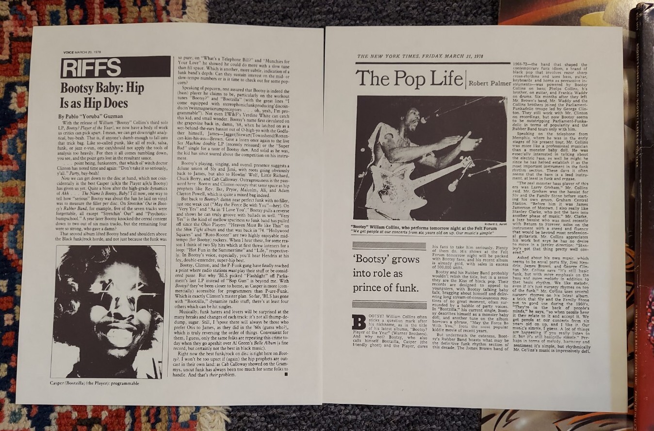 Bootsy? Bootsy Collins 1978 Vinyl Lp Record original Bootzilla Poster