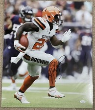 〽️Jabrill Peppers Signed 16 x 20 Cleveland Browns Michigan Wolverines  Autograph