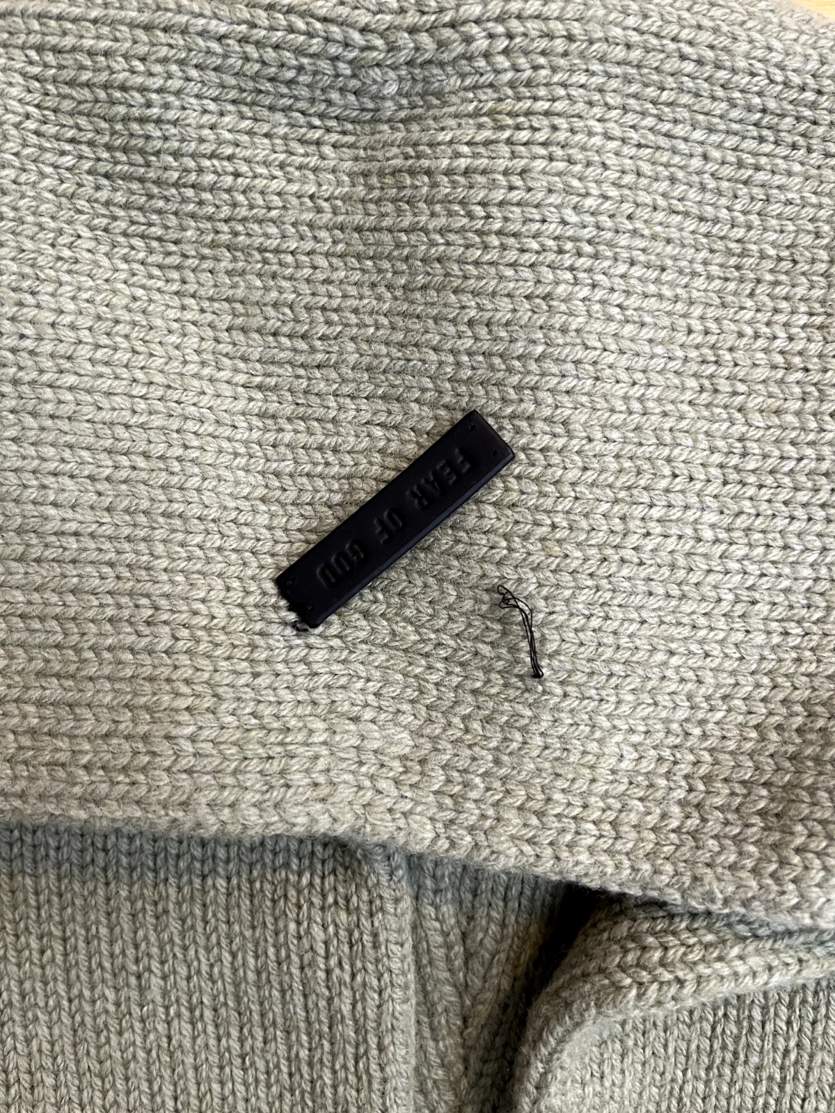 Felpa con cappuccio Fear Of God maglia extra small lana Made in Italy verde chiaro FG20 002 WSK