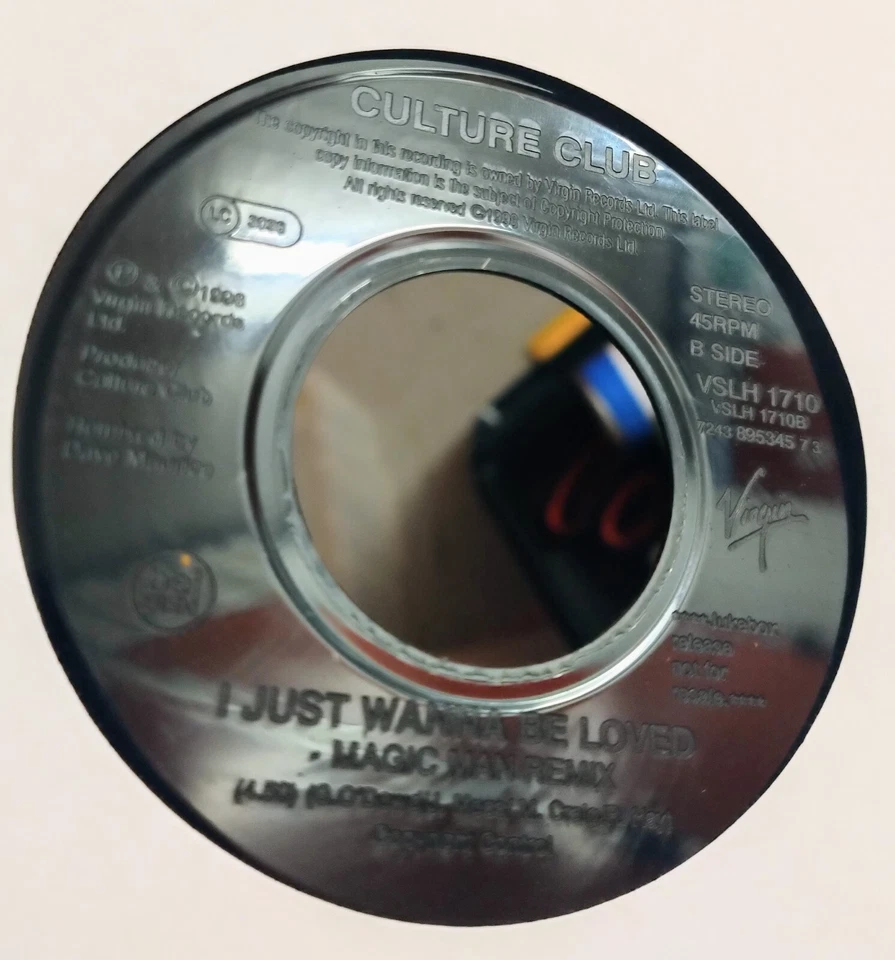 CULTURE CLUB I JUST WANNA BE LOVED 7" UK JUKEBOX VINYL 45 FREE CUSTOM PIC SLEEVE - Image 3 of 4