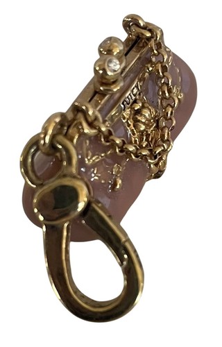Juicy Couture 2008 Pink Mauve Gold Status Bag Bracelet Charm Opens NO BOX - Picture 9 of 16