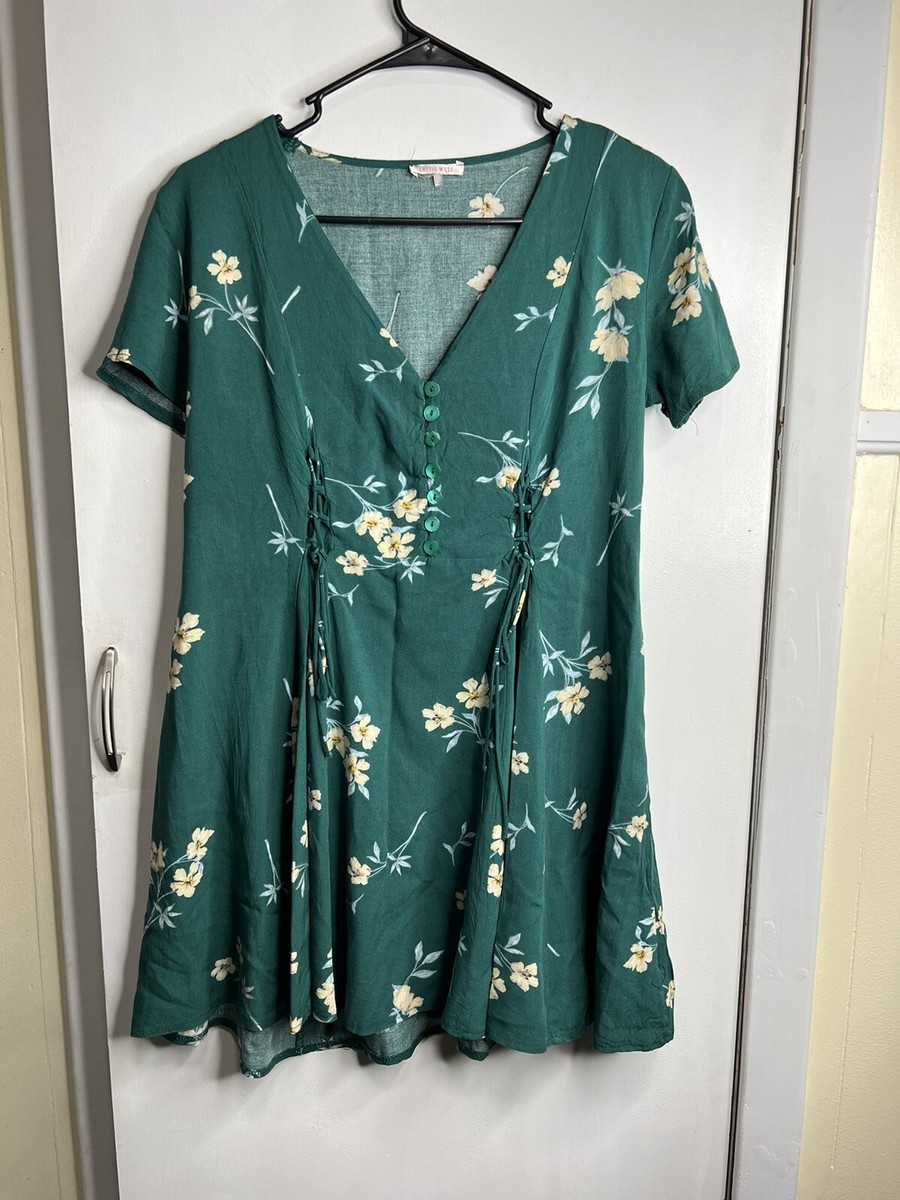 Lottie Moss Green Floral Dress Lottie Moss Green Floral Dress