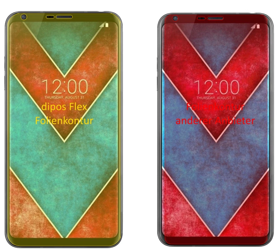 3x Screen Protector for LG V30 Protective Film covers 100% dipos Flex - Image 2 of 3