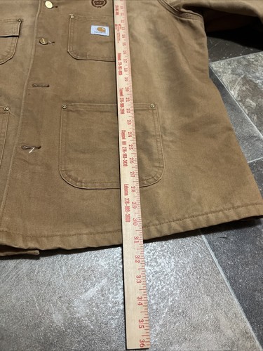 Vintage Carhartt Chore Jacke Mantel Decke gefüttert braun Herren 2XL Canvas EUC - Bild 6 von 8