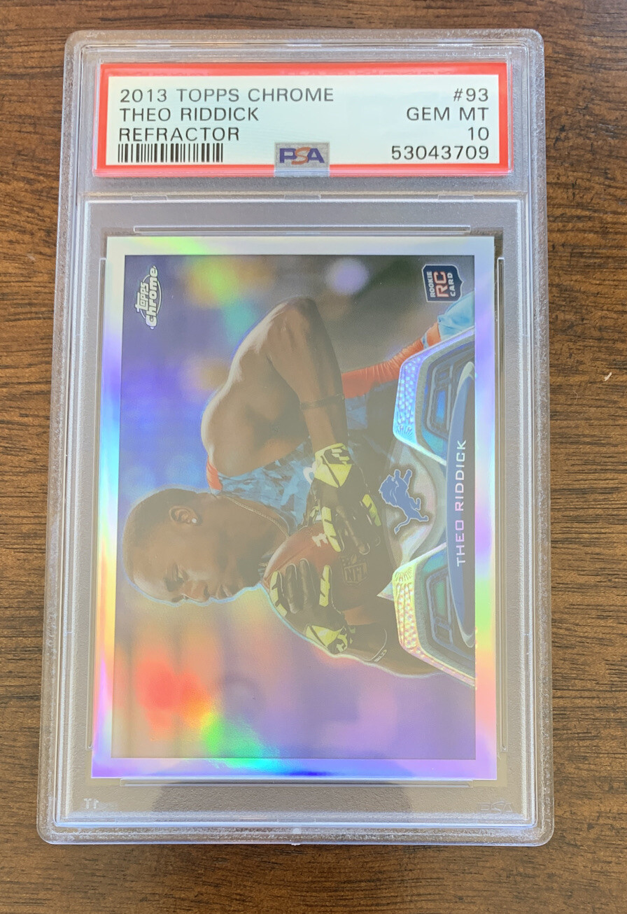 Theo Riddick Topps Chrome #93 Refractor