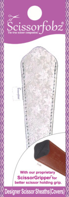 SCISSORFOBZ Designer Scissors Sheath Cover Single Small Shiny Silver Star Burst