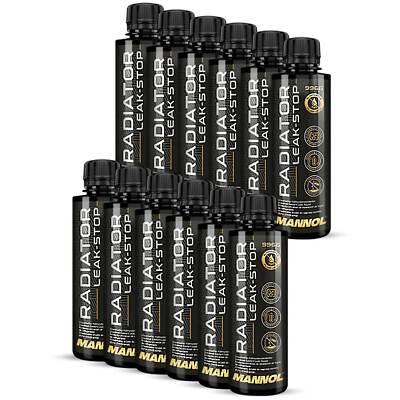 12x 250 ml MANNOL 9966 Radiator Leak-Stop Kühlerdicht Frostschutzadditiv